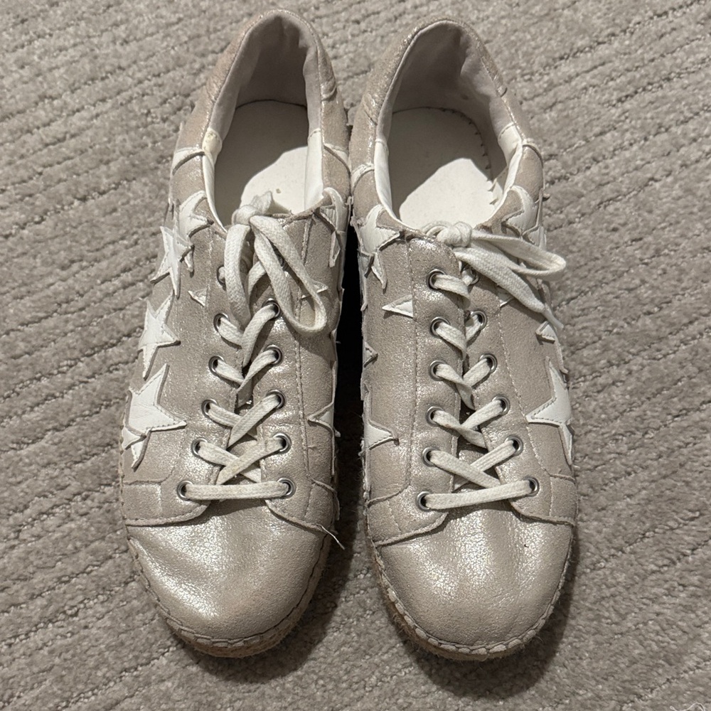 Marc Fisher Metallic Sneakers with Star Accents